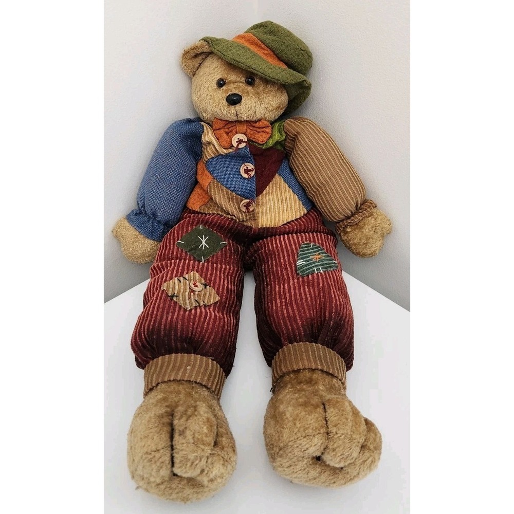 Vintage Prima Creations Teddy‎ Bear Plush Sitting Sand Body Home Decor Patches